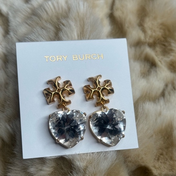 Tory Burch Heart Drop Earrings - Picture 1 of 5
